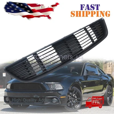 Front Upper Bumper Grille Gloss Black Fit Ford Mustang Base Boss GT 2013 2014 US - Image 1 of 4