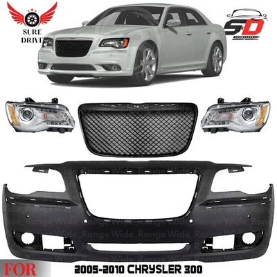 Front Bumper Cover Paintable & Grille Assembly For 2011-2014 Chrysler 300 - Image 1 of 4