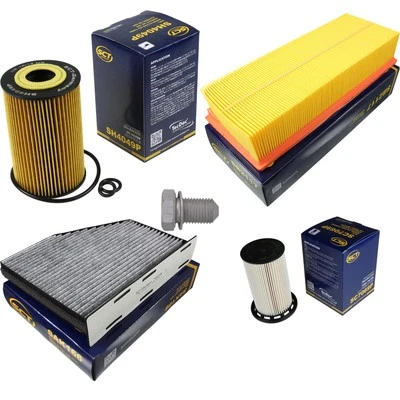 SCT-GERMANY Inspektionspaket Filterset für VW Passat Variant 2.0 TDI 1.6 Audi Q3 Alhambra