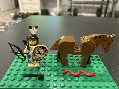LEGO Minifigura India Carcaj Arco Caballo Indios Occidentales 6748 6763 6766 Lote 3 Foto 1 de 4