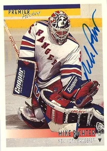 Mike Richter Rangers Autographed 1994 Topps (#70) Premier Hockey Card (CX Auth) - Picture 1 of 2