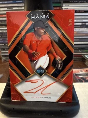 2023 Wild Card Auto Mania - Square Jeter Downs #AM-D33  Orange Rainbow /10 - Image 1 of 3