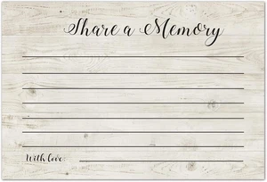 Share a Memory Cards, 50 rustikale Holzkarten und Schild für Hochzeit, Geburtstag, Promi - Bild 1 von 7