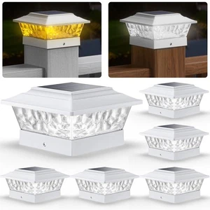Solar Post Lights Outdoor 12 LEDs 4 Modes Post Cap Light for 4x4 5x5 6x6 Viny... - Picture 1 of 6