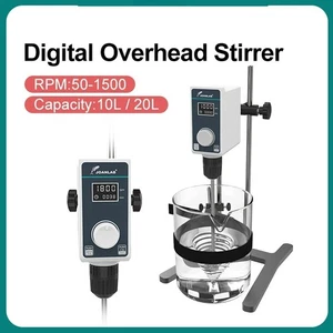 Mini agitador eléctrico de laboratorio con pantalla digital agitador montado en la parte superior de alta potencia - Imagen 1 de 18