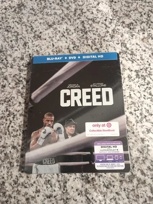 CREED Blu-Ray+Dvd Steelbook Target  Exclusive 2 Disc Set Rare Oop New Sealed - Image 1 of 2