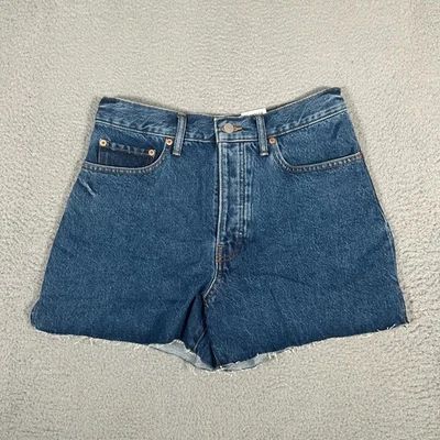 Lucky Brand Shorts Womens 10/30 Traveler Denim Jean High Rise 3" Inseam Blue New - Image 1 of 4