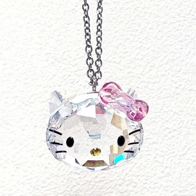 Swarovski Hello Kitty Anhänger Halskette limitiert Sanrio Japan Kristall unbenutzt Geschenk - Bild 1 von 4