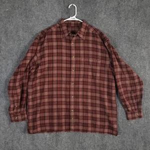 Camisa Timberland De Colección Para Hombres Extra Grande Roja A Cuadros Botones Mezcla de Lana Años 00 - Imagen 1 de 12