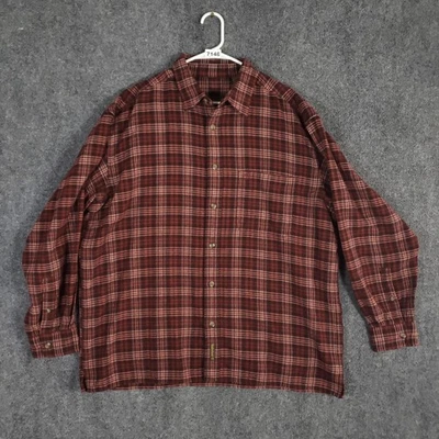 Vintage Timberland Shirt Mens Extra Large Red Plaid Button Down Wool Blend 00s - Image 1 of 4