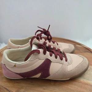 ED Ellen DeGeneres Sneaker Schuhe Rosa Burgund Wildleder Leder Schnürschuhe Größe 6,5 - Bild 1 von 14