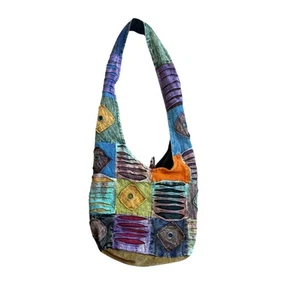 The Collection Royal Nepal Purse Shoulder Handbag Patchwork Colorful Bag - Picture 1 of 9