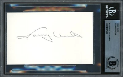 Johnny Unitas Autographed 3x5 Index Card Baltimore Colts Beckett BAS #14232608 - Image 1 of 2