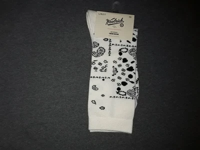 WOOLRICH X TARGET ADULTO BANDANA ESTAMPADO CREW CALCETINES CREMA L NUEVO EN PAQUETE Foto 1 de 3