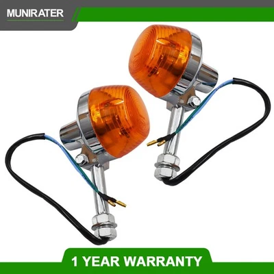 2X Turn Signal Light 8mm 12V For Honda CT70 CT90 XL100 CB350 CM400 CB450 CB750 - Image 1 of 4