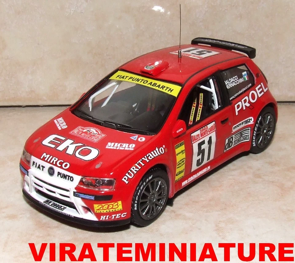 FIAT PUNTO S1600 23° RALLYE MONTE CARLO 2003 MIRCO BALDACCI EXCLUSIVITE VIRATE - Photo 1/1