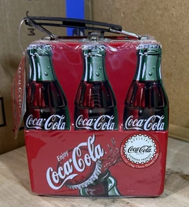 Vintage Coca Cola Lunch Box Tin w Handle Coke 6-Pack Bottle Collectible Sealed - Picture 1 of 6