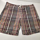 Vintage Ralph Lauren Polo Shorts Mens 38 Madras Plaid Golf Rugby Pony Preppy