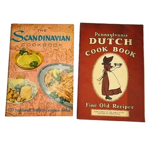 Vintage 1936 Pennsylvania Dutch CookBook & 1956 Scandinavian Cookbook Lot Of 2 - Picture 1 of 11