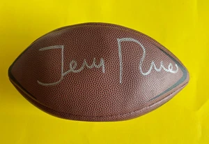 Jerry Rice signed Wilson Official Size NFL Force Football 49ers Silver Sharpie - Picture 1 of 9