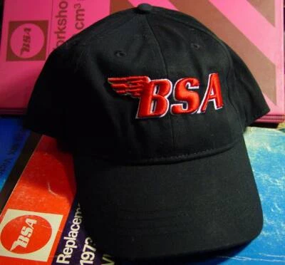BSA Motocicleta, Bordada, Ajustable, Gorra de Béisbol, 100% Algodón Natural Foto 1 de 4