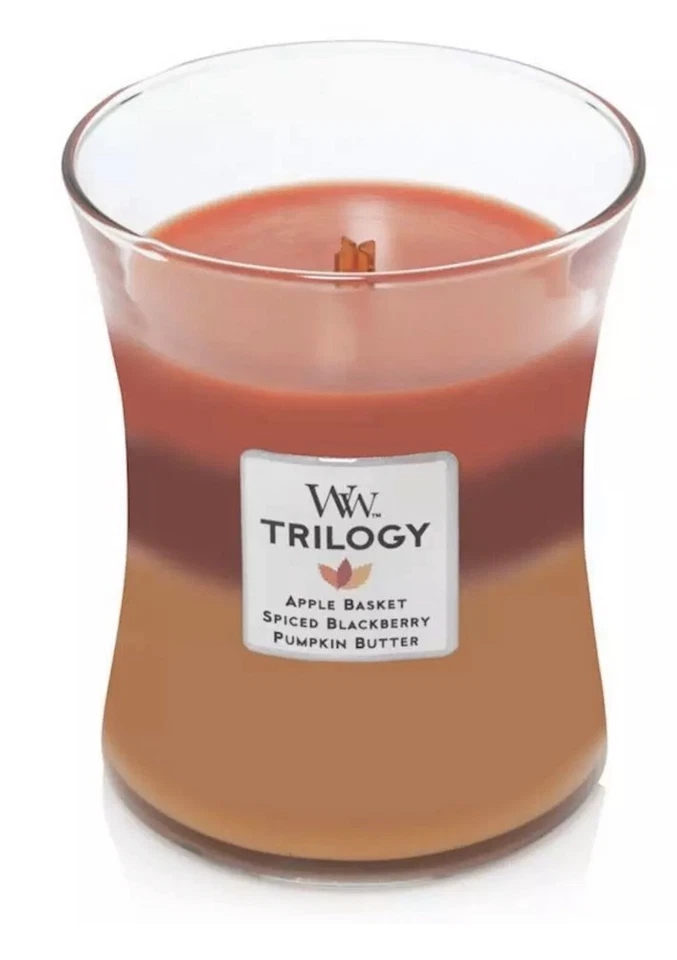 2  WoodWick AUTUMN HARVEST Trilogy 10 oz Scented Jar Candles - SET OF 2 Candles  - Image 1 of 1