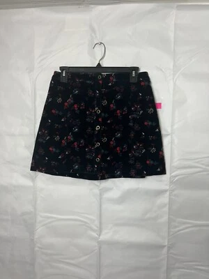 Hollister Co. Minifalda Junior Terciopelo Acanalado Floral Botón Frontal Multicolor Talla 3 Foto 1 de 4