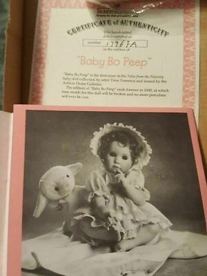 Baby Bo Peep NUEVO Cuentos de Hadas con Cordero y Manta Muñeca de Porcelana Ashton Drake Foto 1 de 4