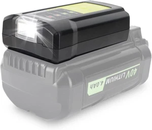40V Akku Adapter für Ryobi 40V Li-Ion Akku Stromwandler mit LED Licht - Bild 1 von 8