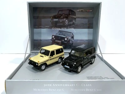 RETIRED Spark Mercedes Benz AMG 230G 1979 & G500 2009 Set Limited Dealer ED 1/43 - Image 1 of 4