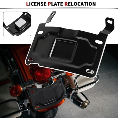 License Plate Relocation Mount Bracket For Harley Electra Road Glide King FLHR - Image 1 of 4