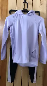 * ATHLETIC WORKS * GIRLS 2 PIECE FLEECE PURPLE OGGER SET SIZE SMALL ( 6-6X) - Picture 1 of 3