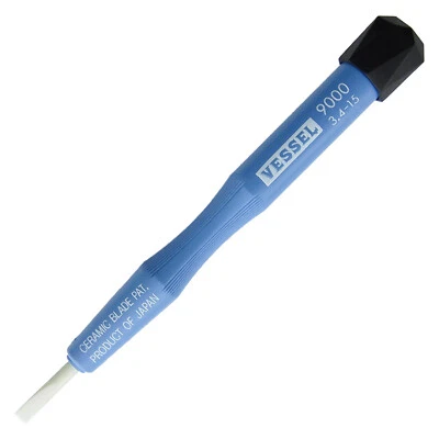 VESSEL No.9000 (Slotted 3.4 x 15) Ceramic Adjuter Screwdriver - Image 1 of 2