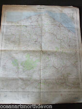 Vintage Ordnance Survey Map Denbigh 1961 Large Fold Out North East Of Wales 