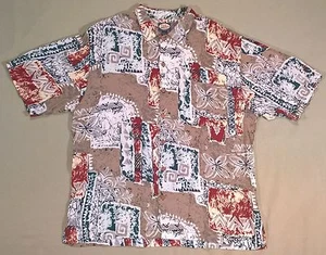 Tommy Bahama Short Sleeve Button Up Hawaiian Shirt Men's Large - Picture 1 of 7