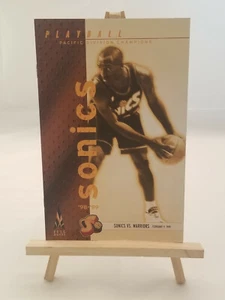 Folleto de colección Sonics Play Ball, Vs Warriors 9 de febrero de 1999 del día del juego - Imagen 1 de 2