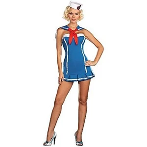 Sailor Stormy Sky -  Adult Costume - X-Large - Blue/White - Dreamgirl - Picture 1 of 2