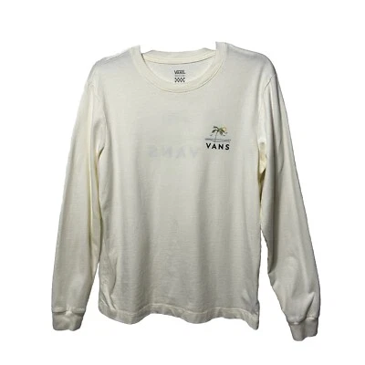Camiseta Vans Off The Wall Talla Med Marfil Manga Larga Neón Letrero Palmera Foto 1 de 4