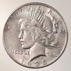 Raw 1935-S Peace $1 Uncertified Ungraded Silver Dollar Coin - Picture 1 of 2