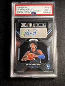 2022 Prizm Sensational Signatures Paolo Banchero #SS-PB RC PSA 9 Auto 10 POP 14 - Picture 1 of 2