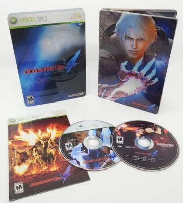 Devil May Cry 4 Xbox 360 (Microsoft Xbox 360, 2008) CIB COMPLETE  Steelbook - Image 1 of 4