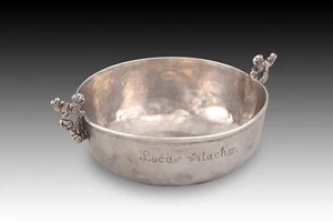 Silver cup with inscription. Possibly Spanish American, 18th century - Picture 1 of 8