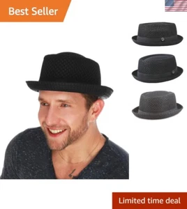 Stylish Unisex Cool Mesh Pork Pie Hat - Perfect for Sun Protection & Style - Picture 1 of 10