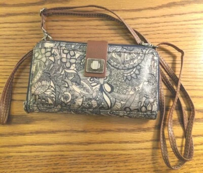 Sakroots Handbag Shoulder Strap Zip Around Purse Blue and White. Looks great! - Image 1 of 4