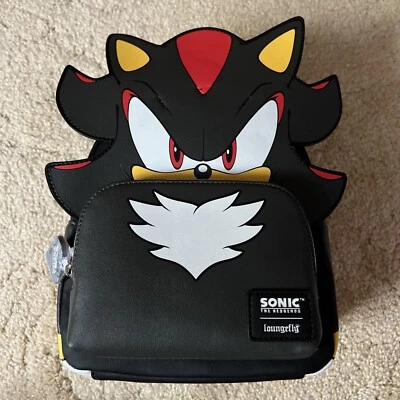 Mini Mochila Loungefly Sonic The Hedgehog Shadow Exclusiva de GameStop Nueva Foto 1 de 4