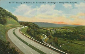 Postal de intercambio de autopista de peaje Bedford Pennsylvania - Imagen 1 de 2