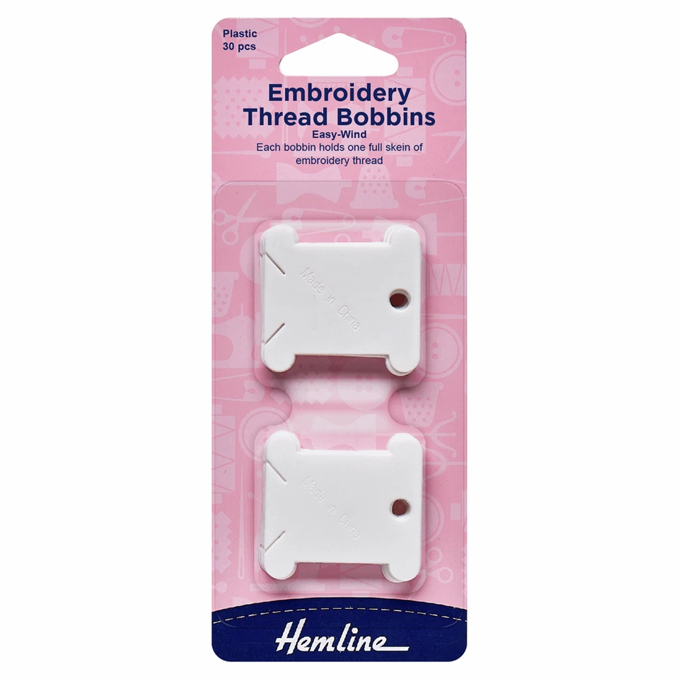 Hemline Embroidery Thread Bobbins X30 Plastic | Delivery