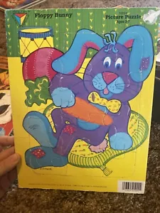 Vintage 1989 Sleepy Puppy, Floppy Bunny Board Puzzles - Picture 1 of 8