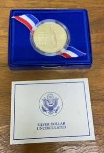 1986-S U.S. Liberty Ellis Island one dollar 90% silver proof Commemorative Coin - Picture 1 of 4