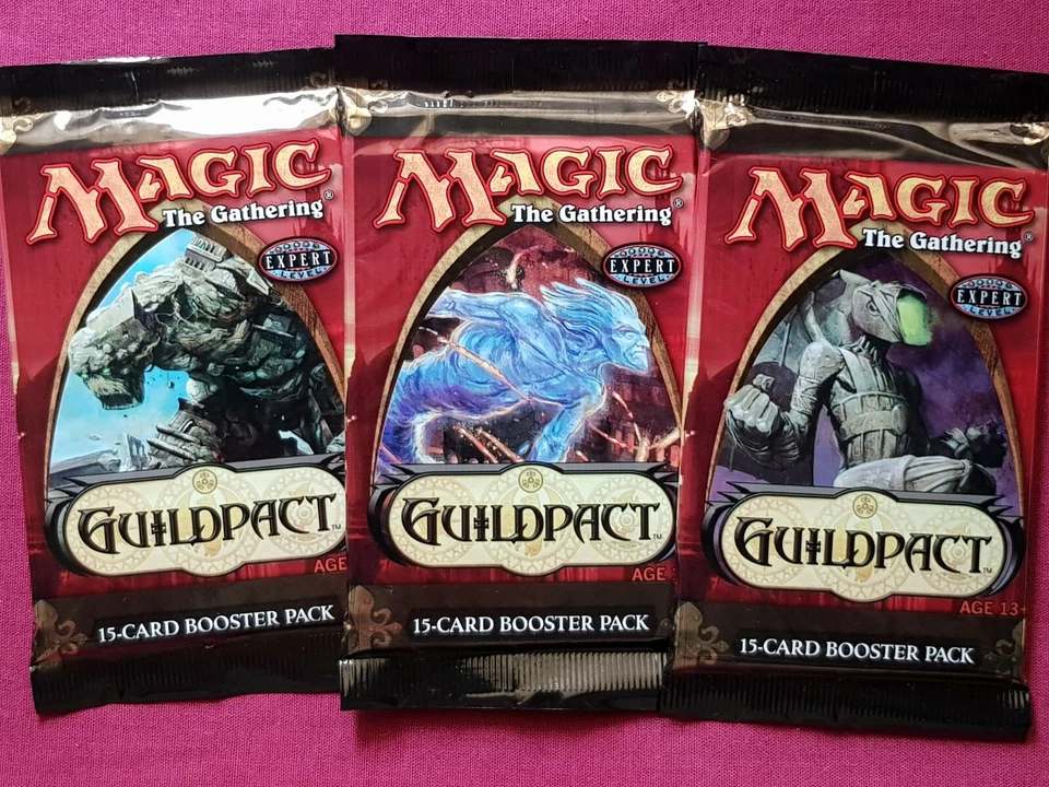MTG Magic The Gathering GUILDPACT New Sealed Booster ALL 3 DIFFERENT PACK ART  - Image 1 of 1